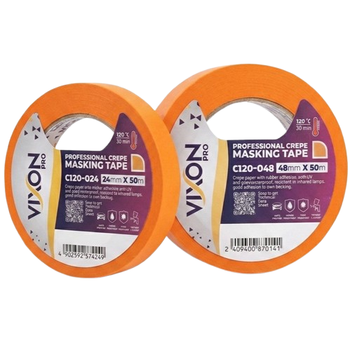 VIXON PRO C120 Professional Crepe Masking Tape Series (Orange)