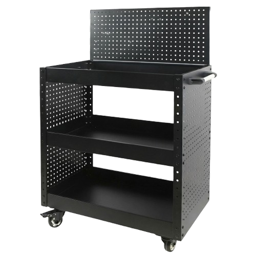 VIXON 4001 Professional 3-Shelf Steel Tool Cart Trolley