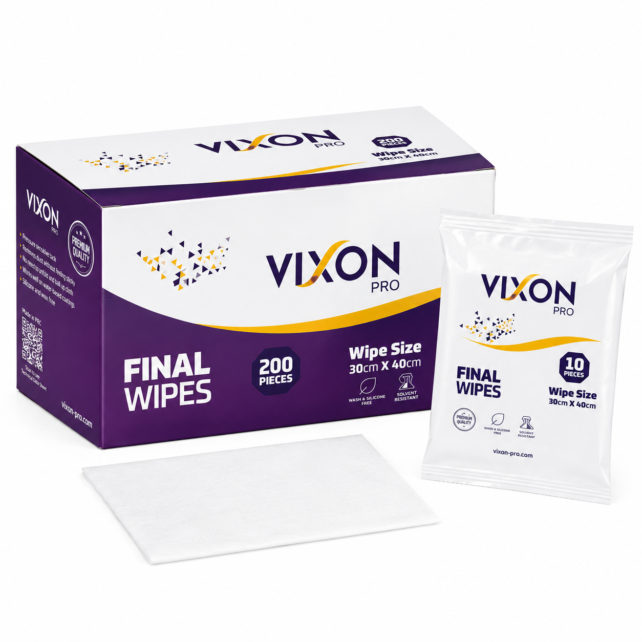 VIXON PRO Final Wipes – Professional Surface Prep Wipes